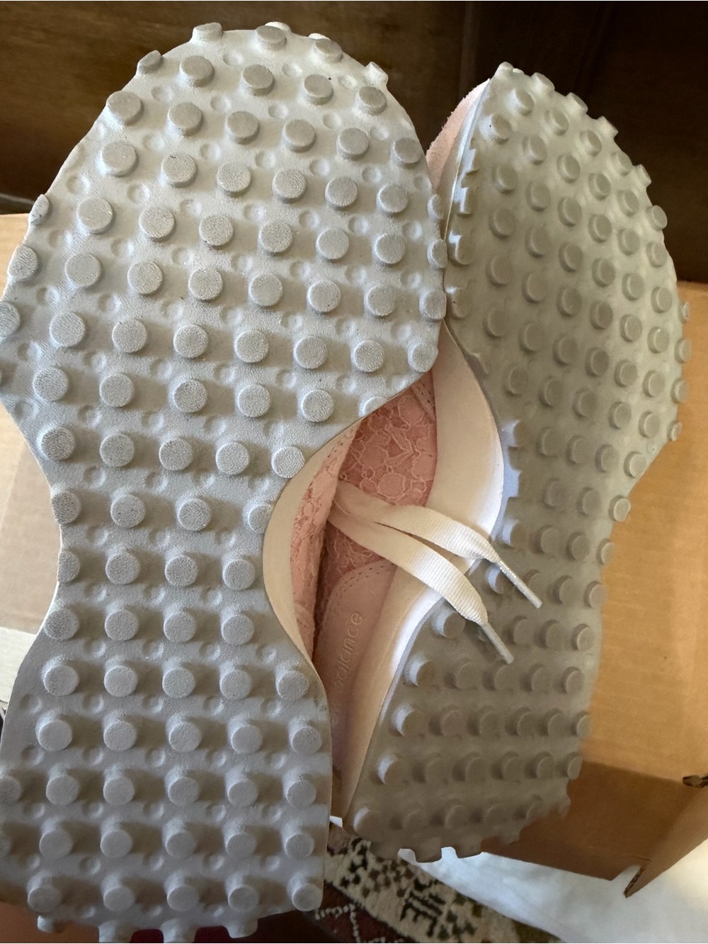 New Balance Pink Lace Casual Sneakers - Picture 4 of 5
